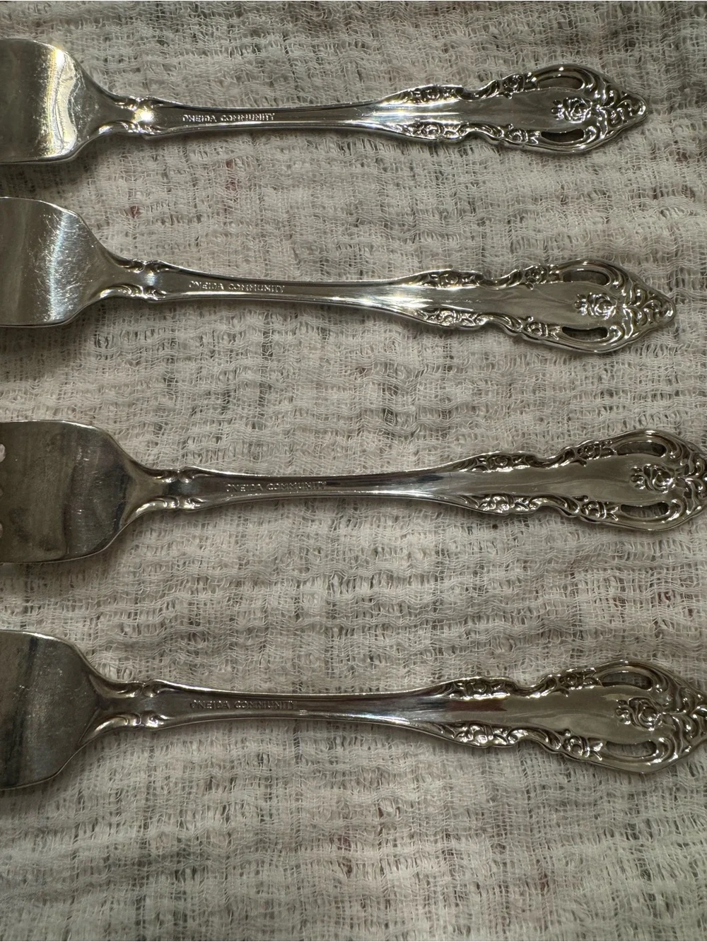 Oneida Community Silver “Artistry” salad forks